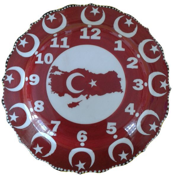 Oğuz Çini  25cm Çini Saat