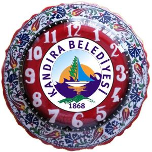 Oğuz Çini  30cm Çini logolu çini saat