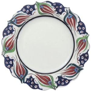 Oğuz Çini  25cm Çini Samur Kaligrafi Tabağı