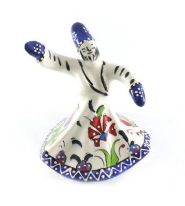 Oğuz Çini  14cm Çini Samur Semazen