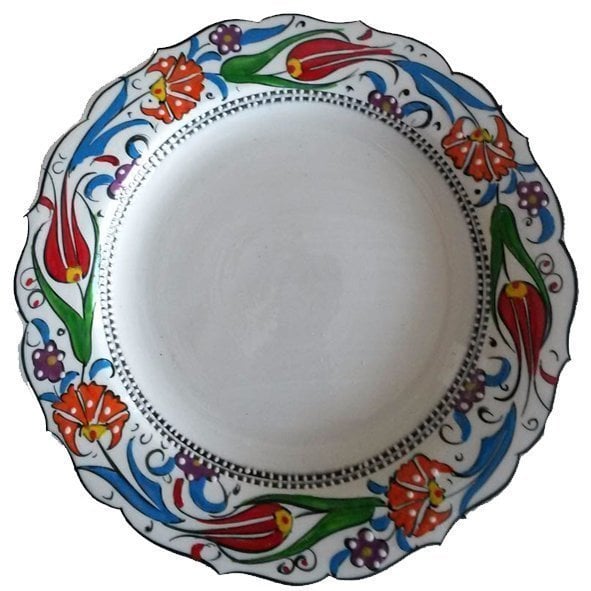 Oğuz Çini  18cm Çini Kaligrafi Tabağı