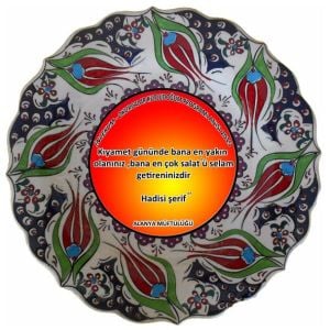 Oğuz Çini  30cm Çini Fotoğraf Tabağı