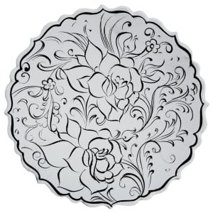 Boyanabilir Bisküvi 18cm Tahrirli Tabak Desen 839