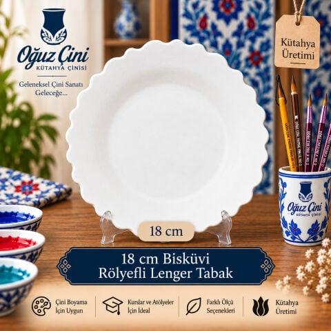 18 cm Bisküvi Rölyefli Lenger Tabak