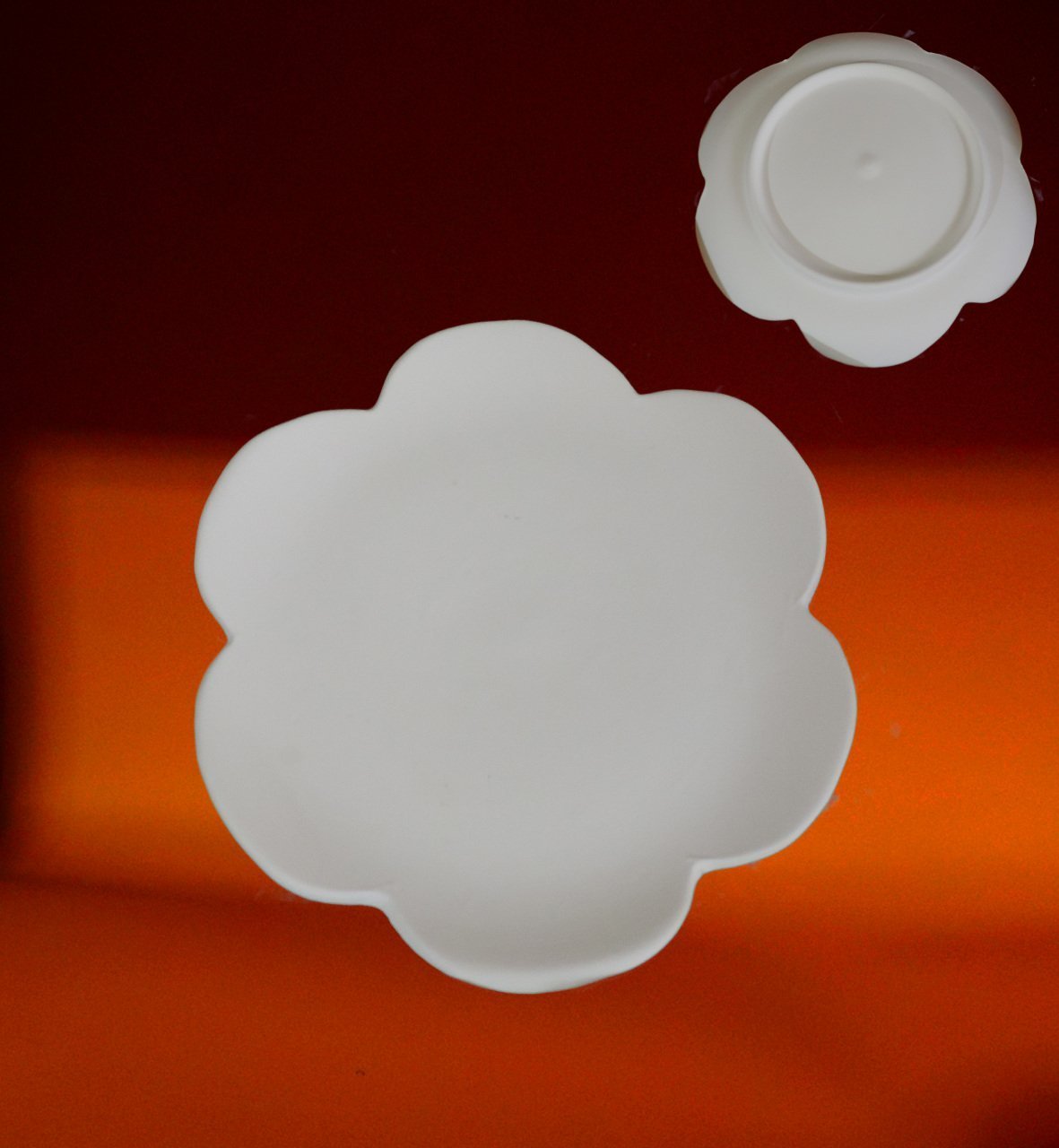 18cm Bisküvi Düz Mertaban Dilruba Papatya Tabak 1