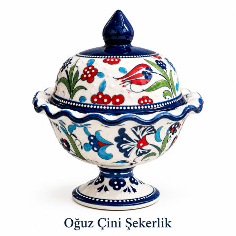20 cm Kütahya Çini Şekerlik