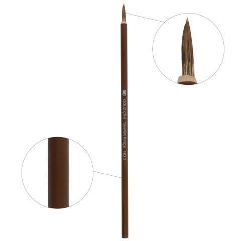 Oğuz Çini Seramik 3 No Tahrir Samur Çizim Bambu Fırça