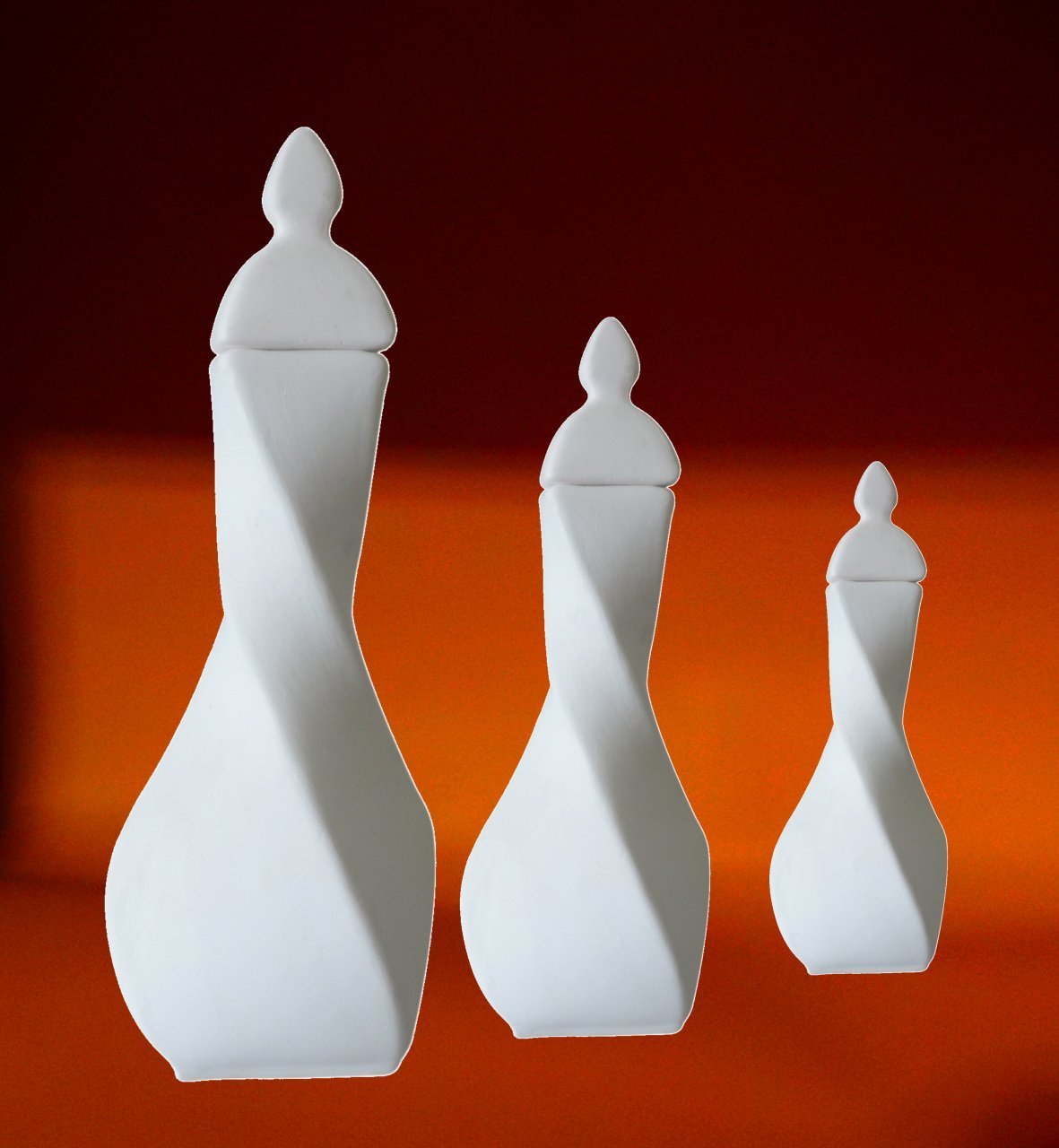 Bisküvi Kare Vazo Takımı