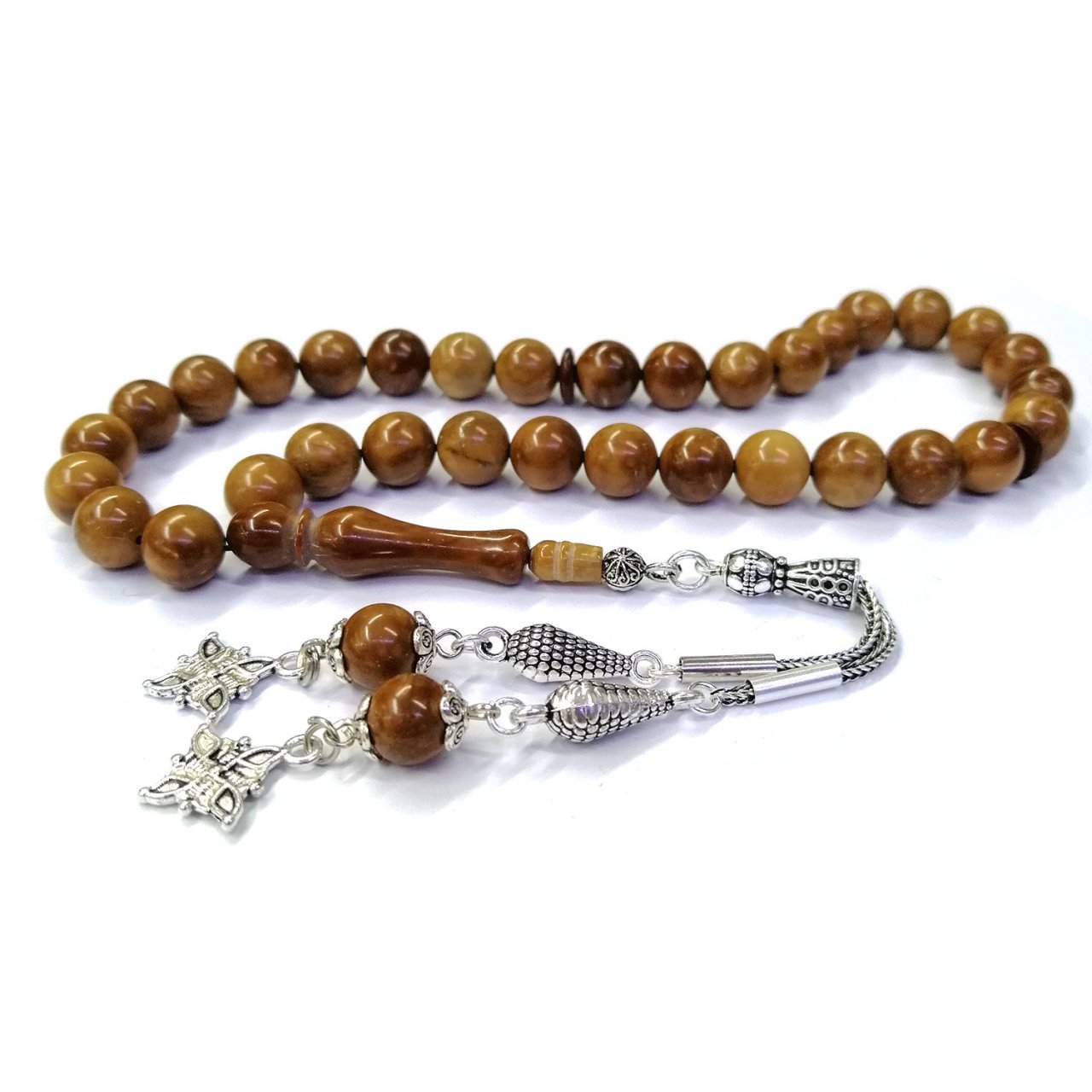 Gümüş Kaplama Püsküllü Küre Kesim Kuka Tesbih