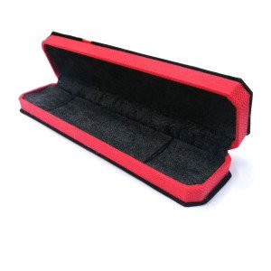 Kırmızı Renk Fiyonklu Kadife Tesbih Kutusu