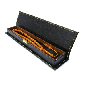 Siyah Renk Deri Tesbih Kutusu