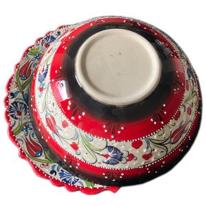 30cm Tabaklı 30cm Kaseli Dekoratif Hediyelik Seramik Kase