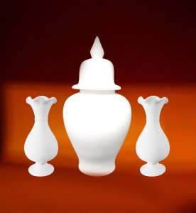 25cm Küp 2 Tane 15cm vazo Bisküvi Seti