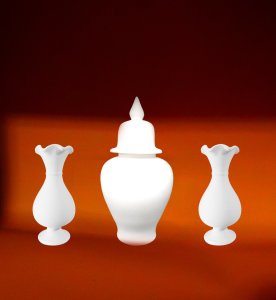 18cm Küp 2 Tane 15cm vazo Bisküvi Seti