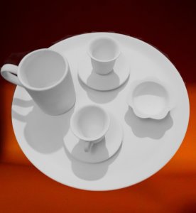 Bisküvi Yuvarlak Tepsi Fincanlı