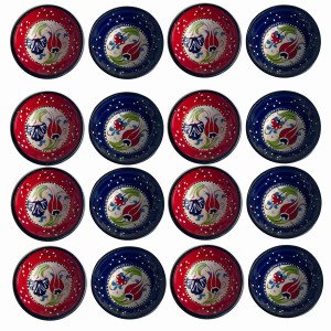 16 Lı Çerezlik El Dekoru 8*3,5 cm Seramik  Kütahya Kase