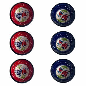 6 Lı Çerezlik El Dekoru 8*3,5 cm Seramik  Kütahya Kase