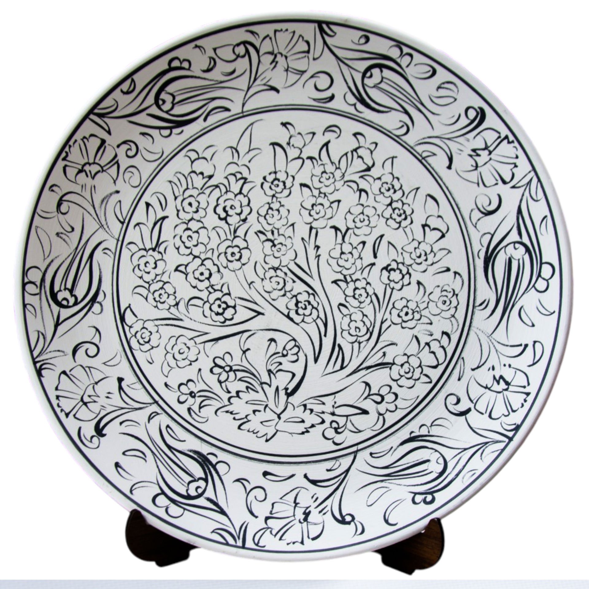 30cm Tahrirli Bisküvi Tabak Desen 2