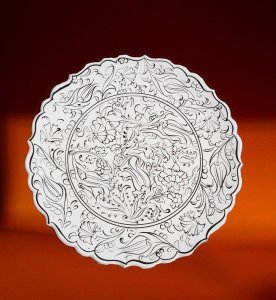 30cm Tahrirli Bisküvi Tabak Desen 3