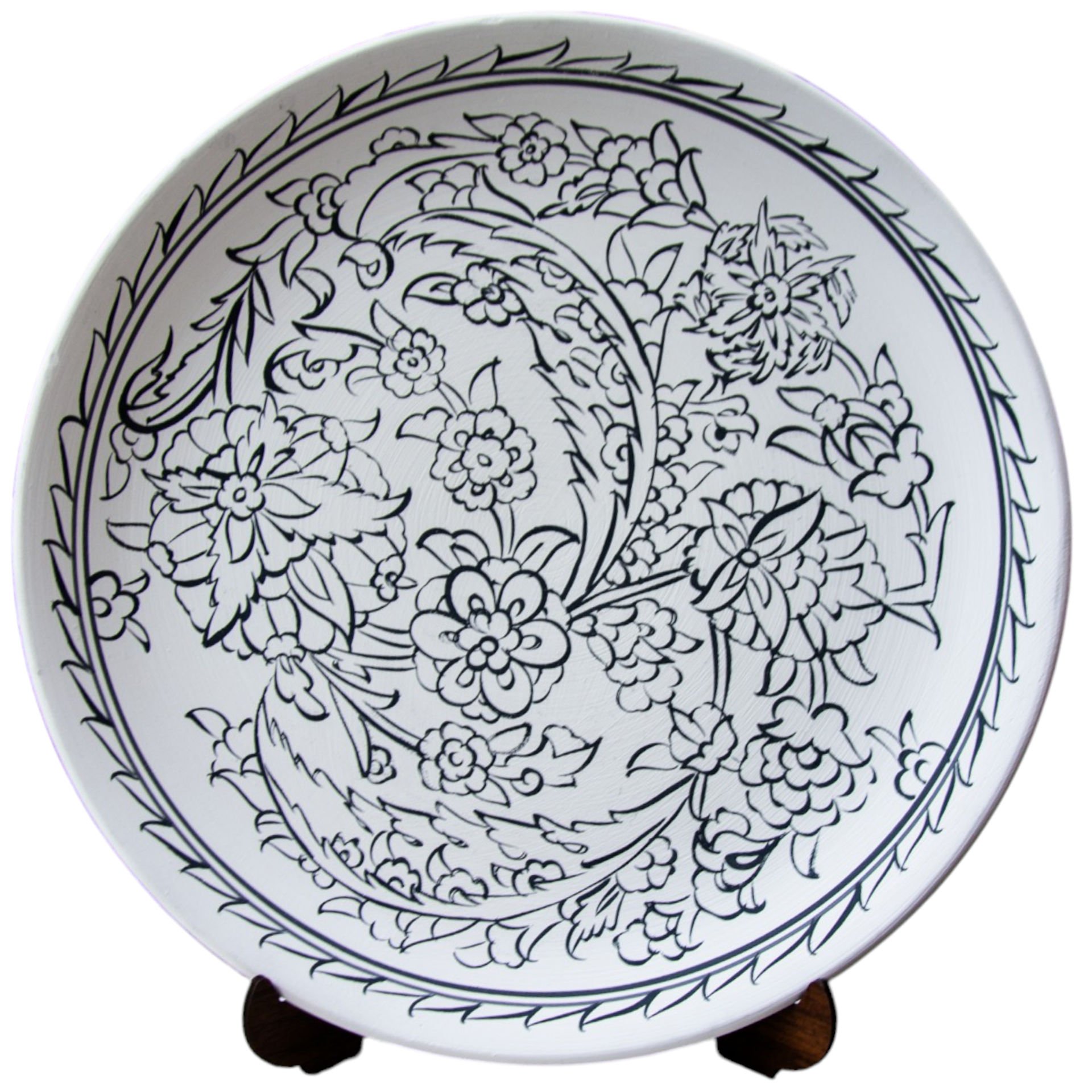 30cm Tahrirli Bisküvi Tabak Desen 4