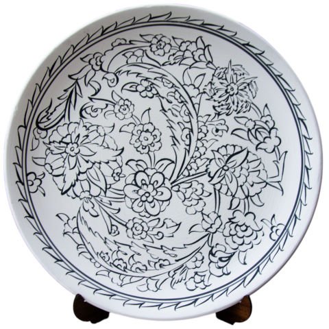 30cm Tahrirli Bisküvi Tabak Desen 4