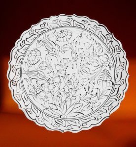 30cm Tahrirli Bisküvi Tabak Desen 5