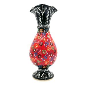 Oğuz Çini 30cm Hediyelik El Dekoru Kütahya Sümbül Vazo 2