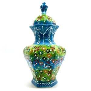 Oğuz Çini 30cm Hediyelik El Dekoru Altıgen Küp