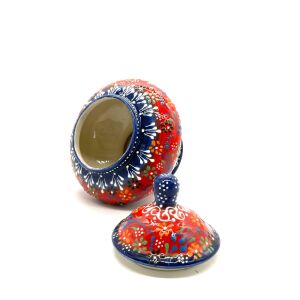 Oğuz Çini Dekoratif Ev Süsü Modern Seramik Kütahya El İşlemesi Özel Şekerlik