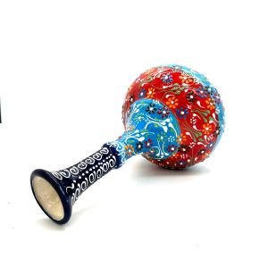 Oğuz Çini Dekoratif Ev Süsü 30cm Hediyelik Modern Seramik Kütahya Göz Yaşı Vazo 2