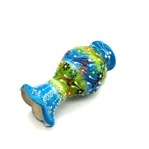 Oğuz Çini Dekoratif Ev Süsü 20cm Hediyelik Modern Seramik Kütahya Sümbül Vazo