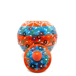 Oğuz Çini Dekoratif Ev Süsü 20cm Hediyelik Modern Seramik Kütahya Küre Küp