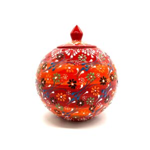 Oğuz Çini Dekoratif Ev Süsü 20cm Hediyelik Modern Seramik Kütahya Küre Küp 2