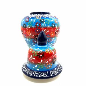 Oğuz Çini Dekoratif Şık 30cm Hediyelik Modern Seramik Kütahya El İşlemesi  Altıgen Küp