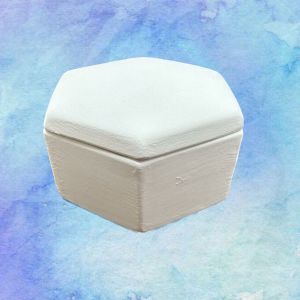 Oğuz Çini 10cm Bisküvi Altıgen Mücevher Kutusu