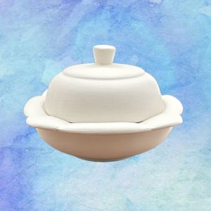 Oğuz Çini Bisküvi 10cm Çini Kapaklı Kare Şekerlik