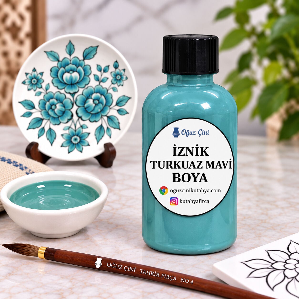 İznik Turkuaz Mavi Sıraltı - Kütahya çini boyası ve sırçası