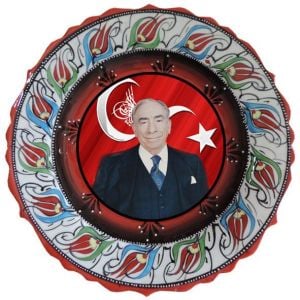 Oğuz Çini  Fotoğraflı Çini Tabak