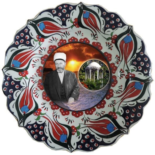 30 cm Süleyman Efendi Resimli Çini Tabak