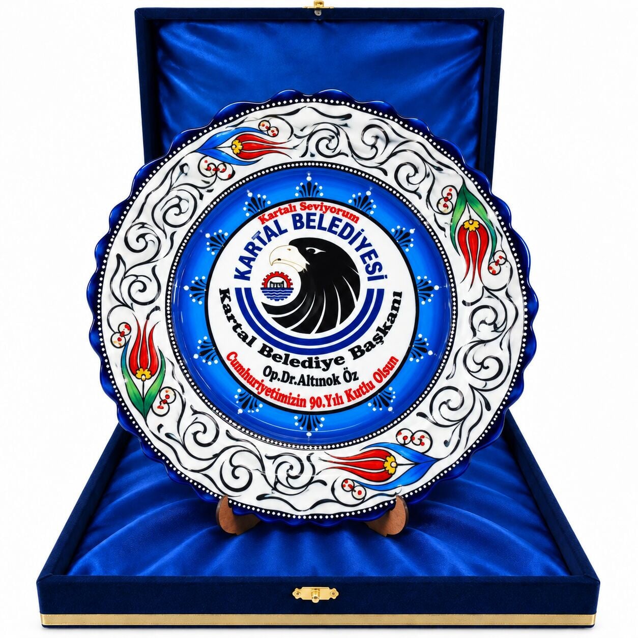 Belediyelere Özel Logolu Çini Tabak 30 cm