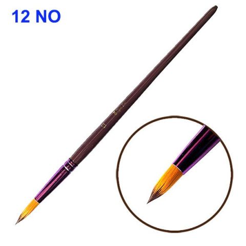 Oğuz Çini Boyama  Yuvarlak Uçlu  Fırça 12 No