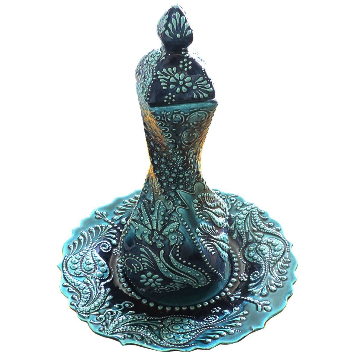 Oğuz Çini  TABAKLI ÇİNİ KARE VAZO