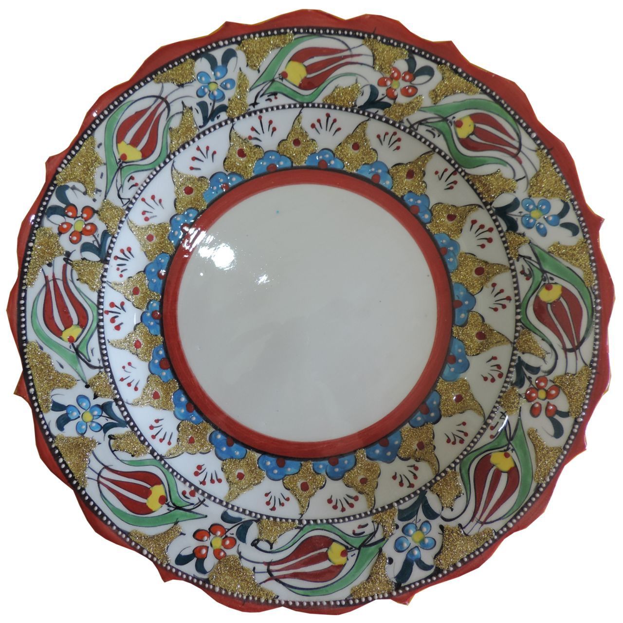 Oğuz Çini  30CM YALDIZLI FOTOĞRAF TABAĞI