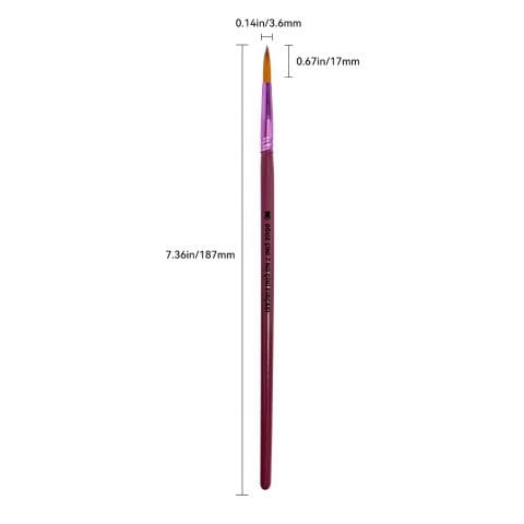 Oğuz Çini Tahrir Boyama Yuvarlak Uçlu Fırça 7 No