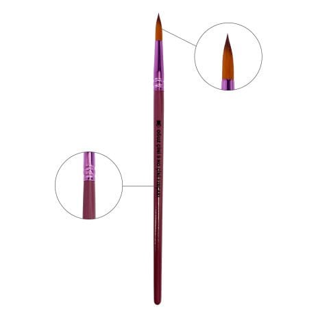 Oğuz Çini Tahrir Boyama Yuvarlak Uçlu Fırça 9 No