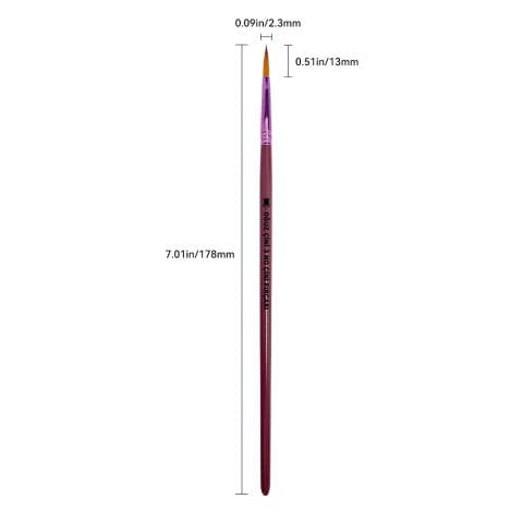 Oğuz Çini Tahrir Boyama Yuvarlak Uçlu Fırça 3 No
