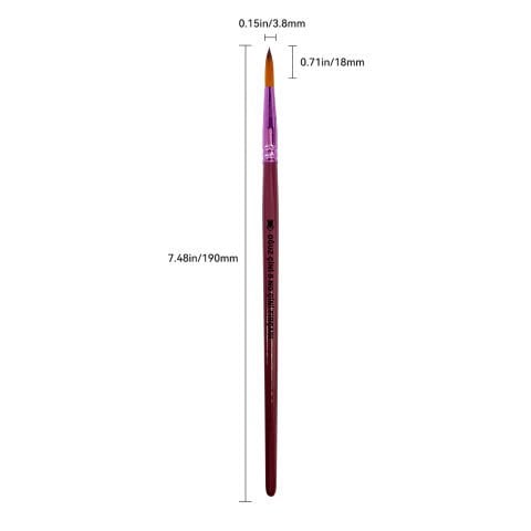 Oğuz Çini Tahrir Boyama Yuvarlak Uçlu Fırça 8 No