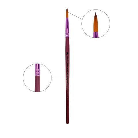 Oğuz Çini Tahrir Boyama Yuvarlak Uçlu Fırça 8 No