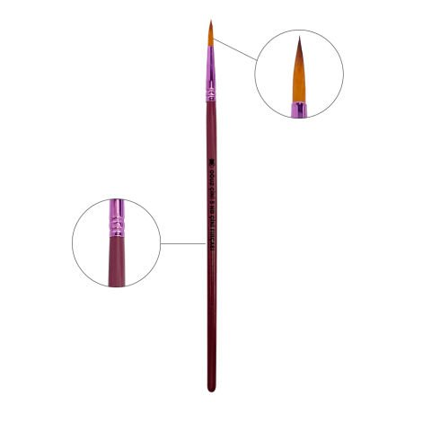 Oğuz Çini Tahrir Boyama Yuvarlak Uçlu Fırça 5 No