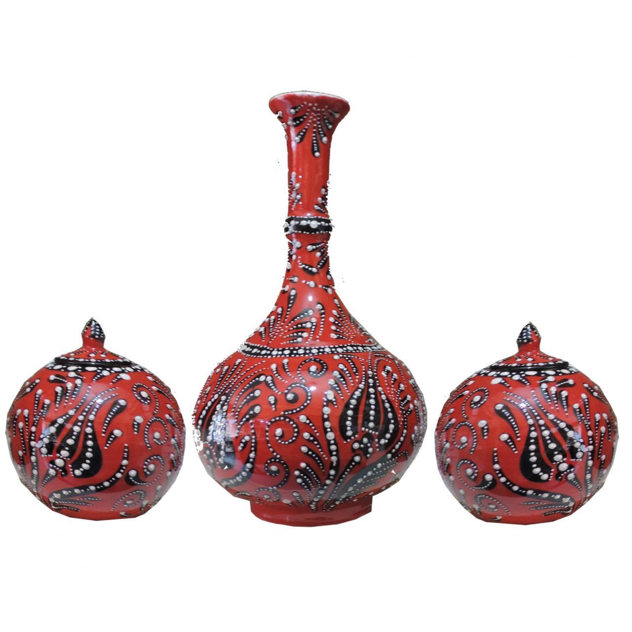 Oğuz Çini  10CM KÜP 30CM VAZO SETİ